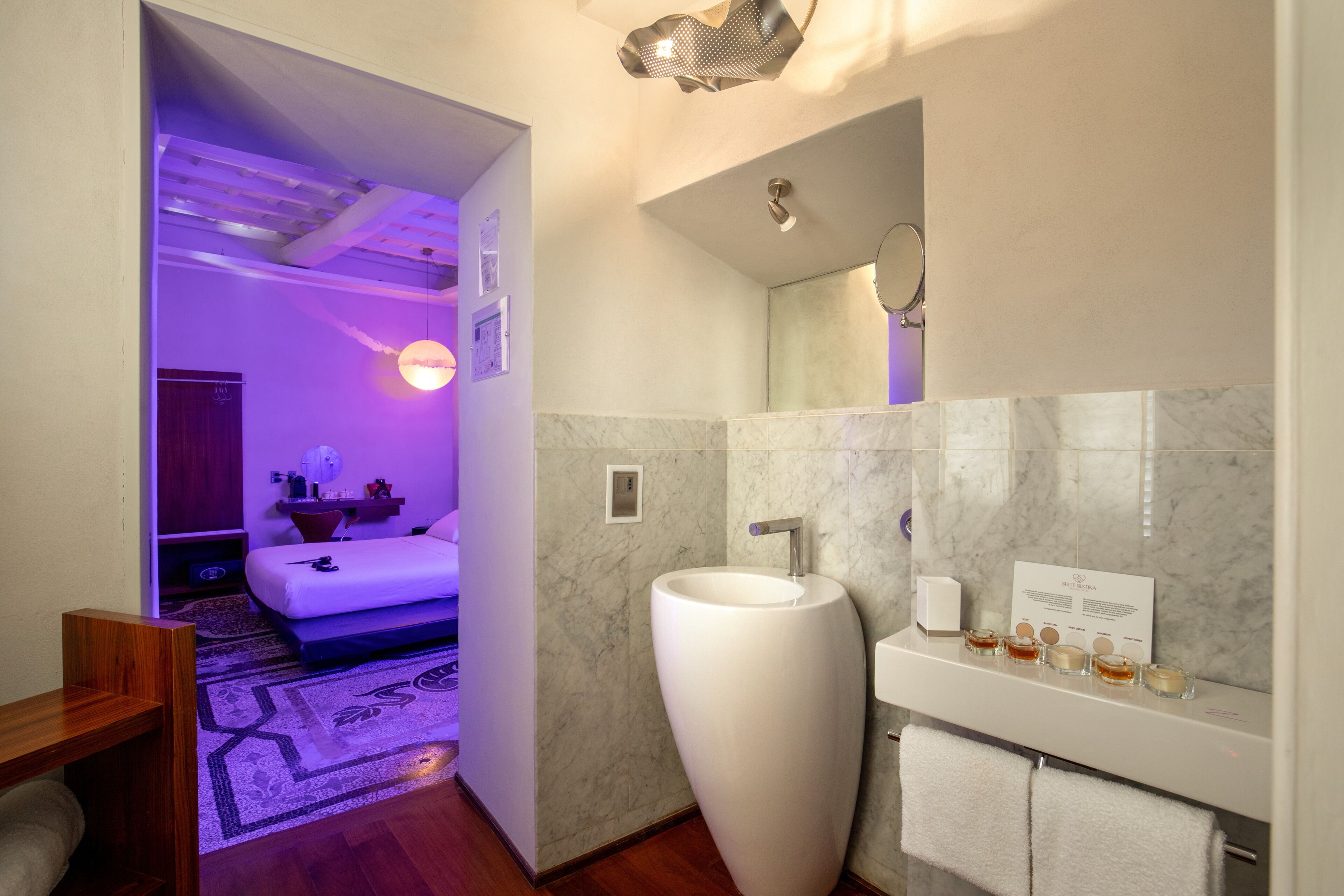 superior double room  | bathroom | hair dryer, bidet, towels