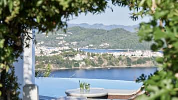 Seasonal outdoor pool, pool umbrellas, sun loungers