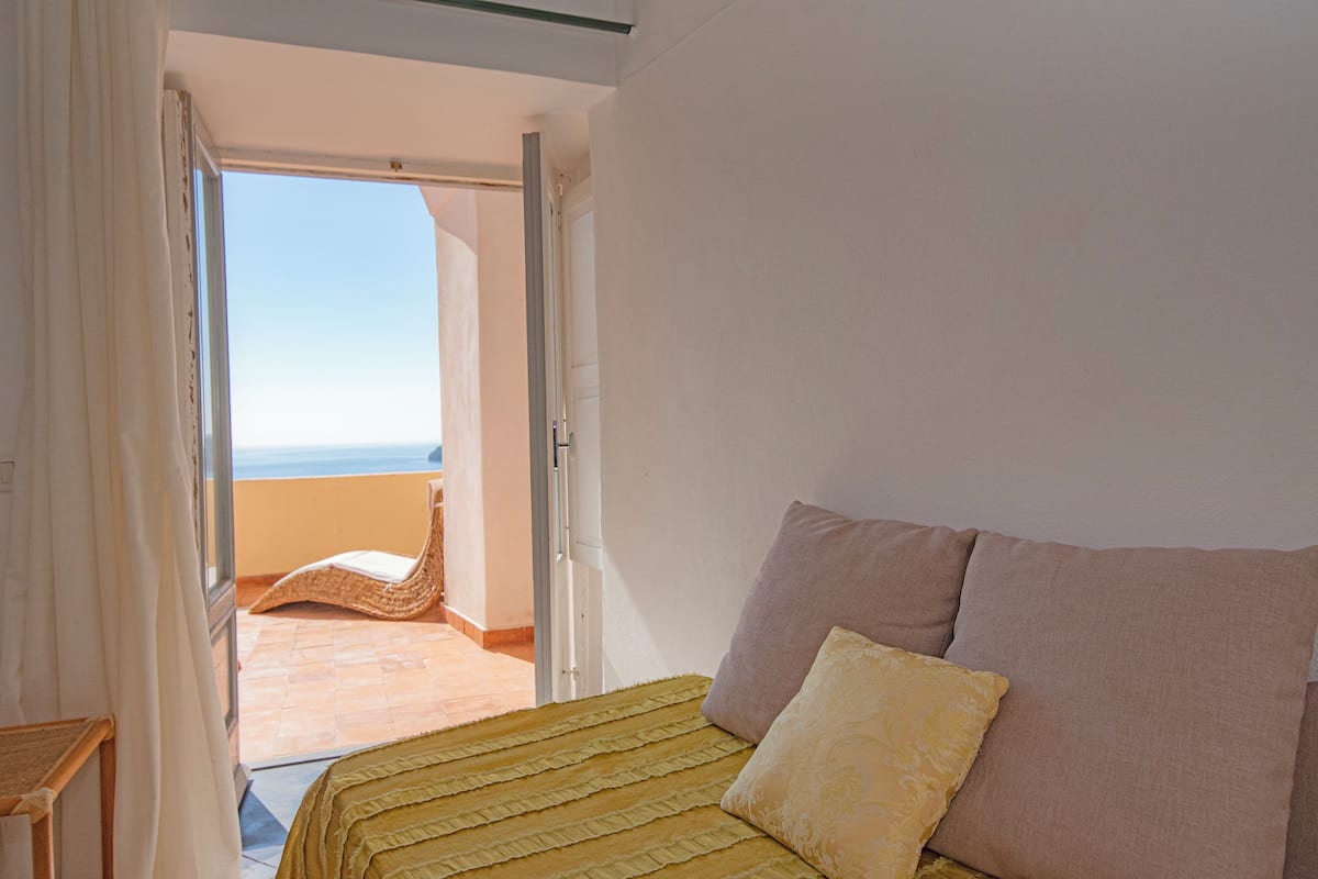 standard triple room, sea view | terrace/patio
