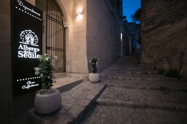 Majoituspaikan sisäänkäynti