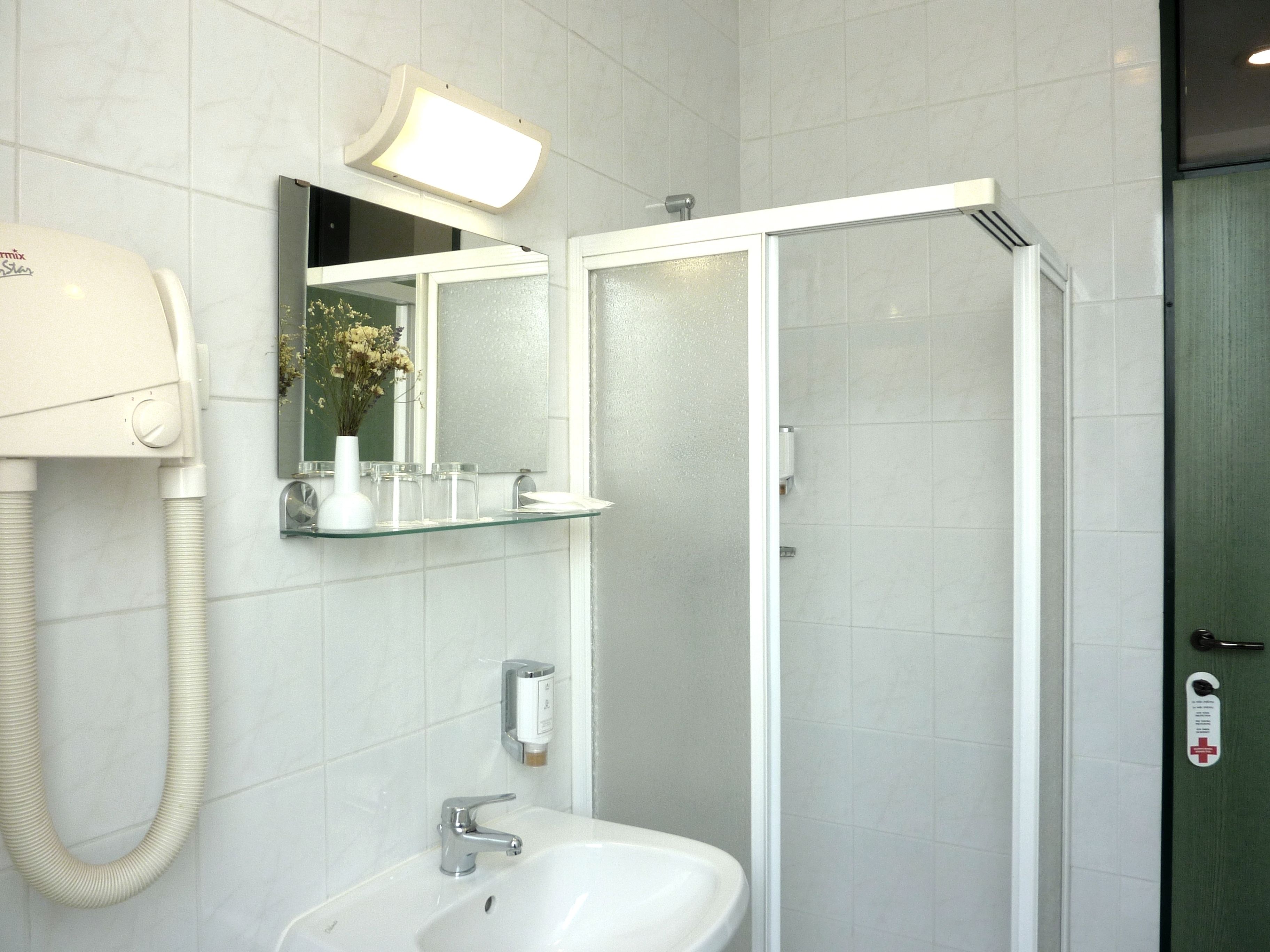 free toiletries, hair dryer, towels