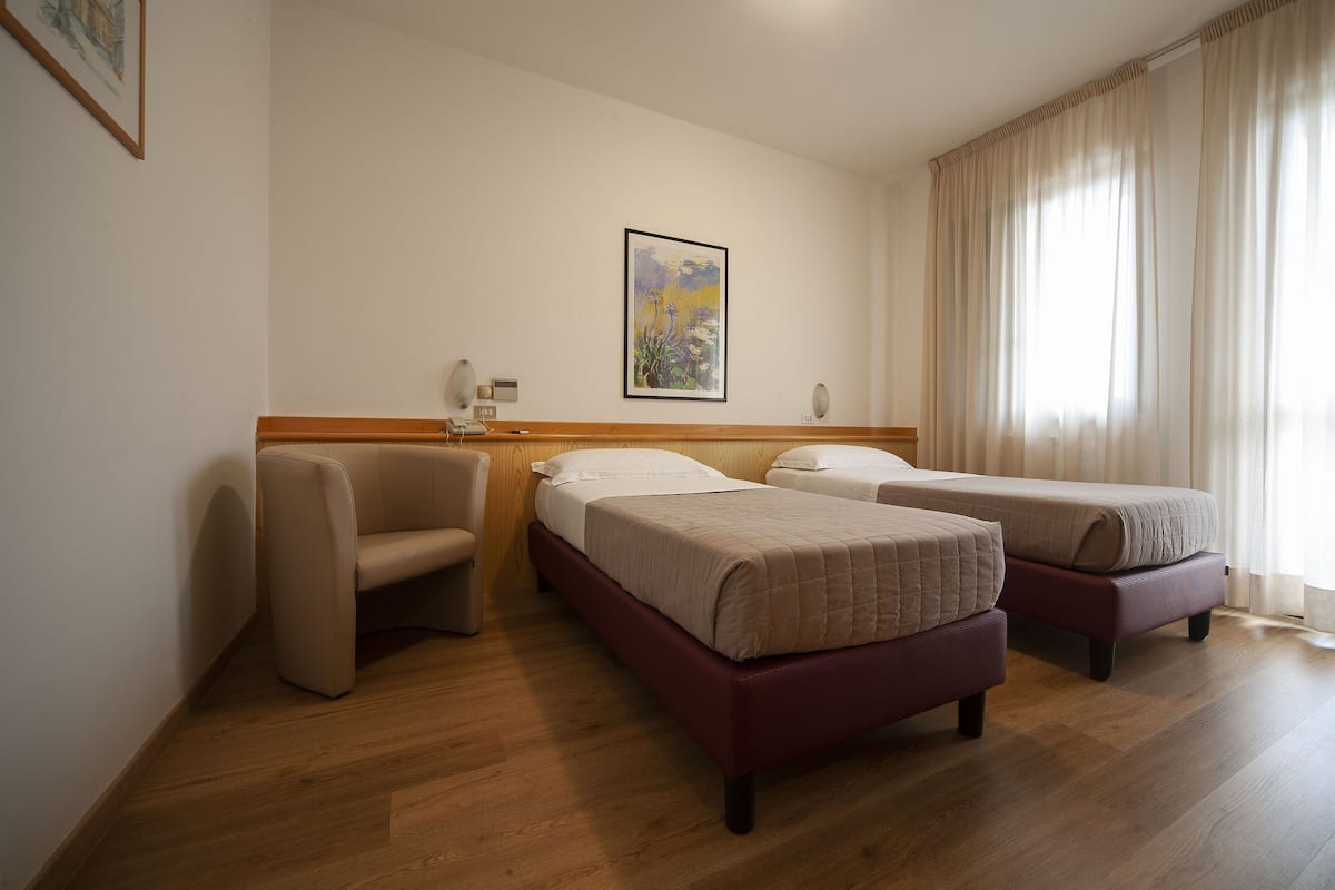 Premium bedding, minibar, desk, laptop workspace
