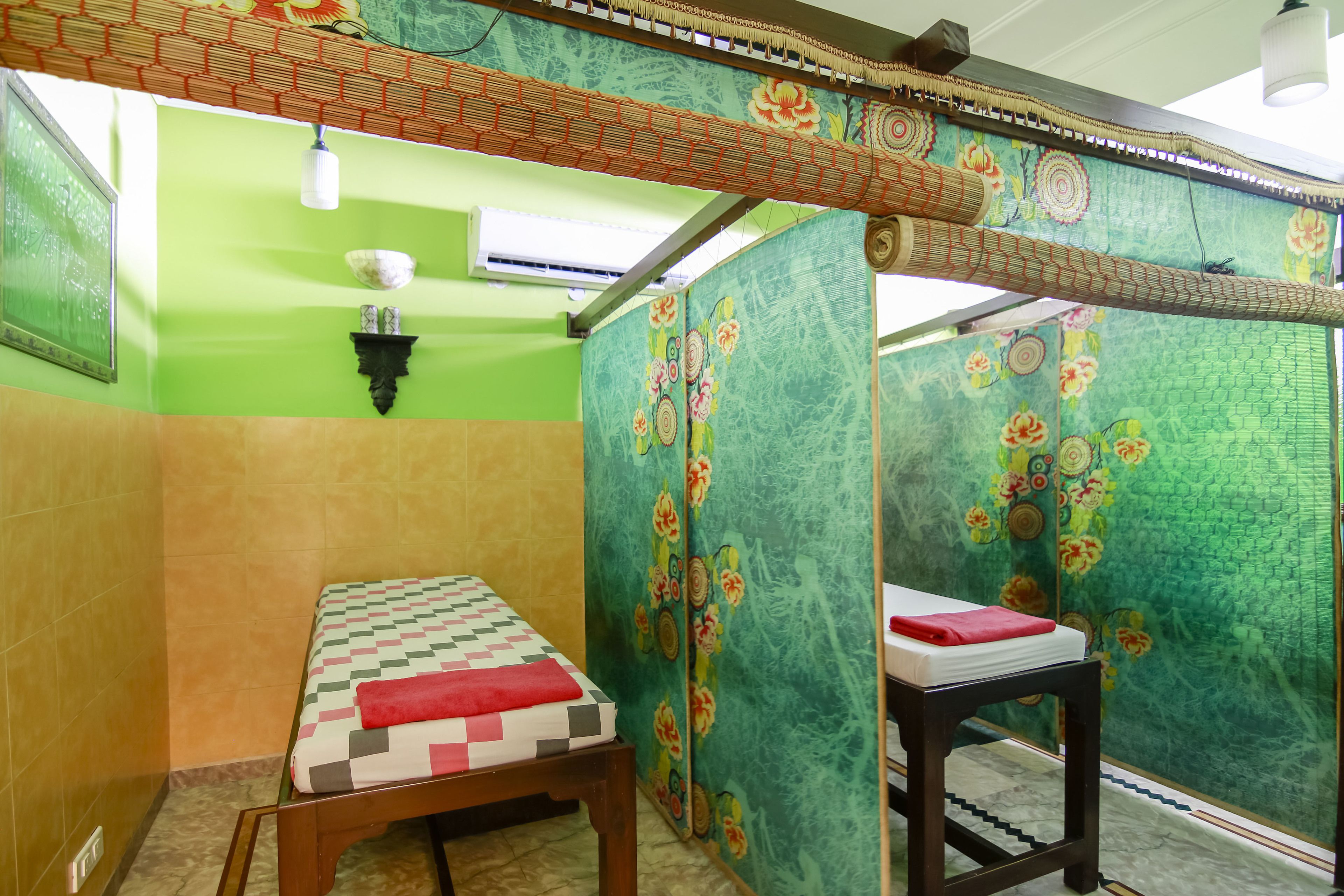 facials, ayurvedic treatments, massage/treatment rooms