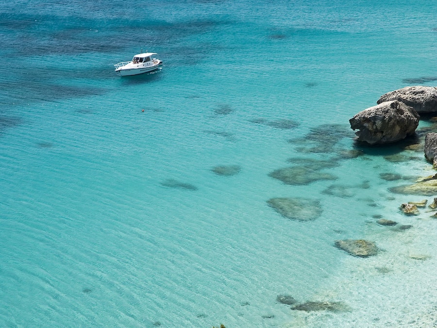 On the beach, sun loungers, beach umbrellas, beach towels