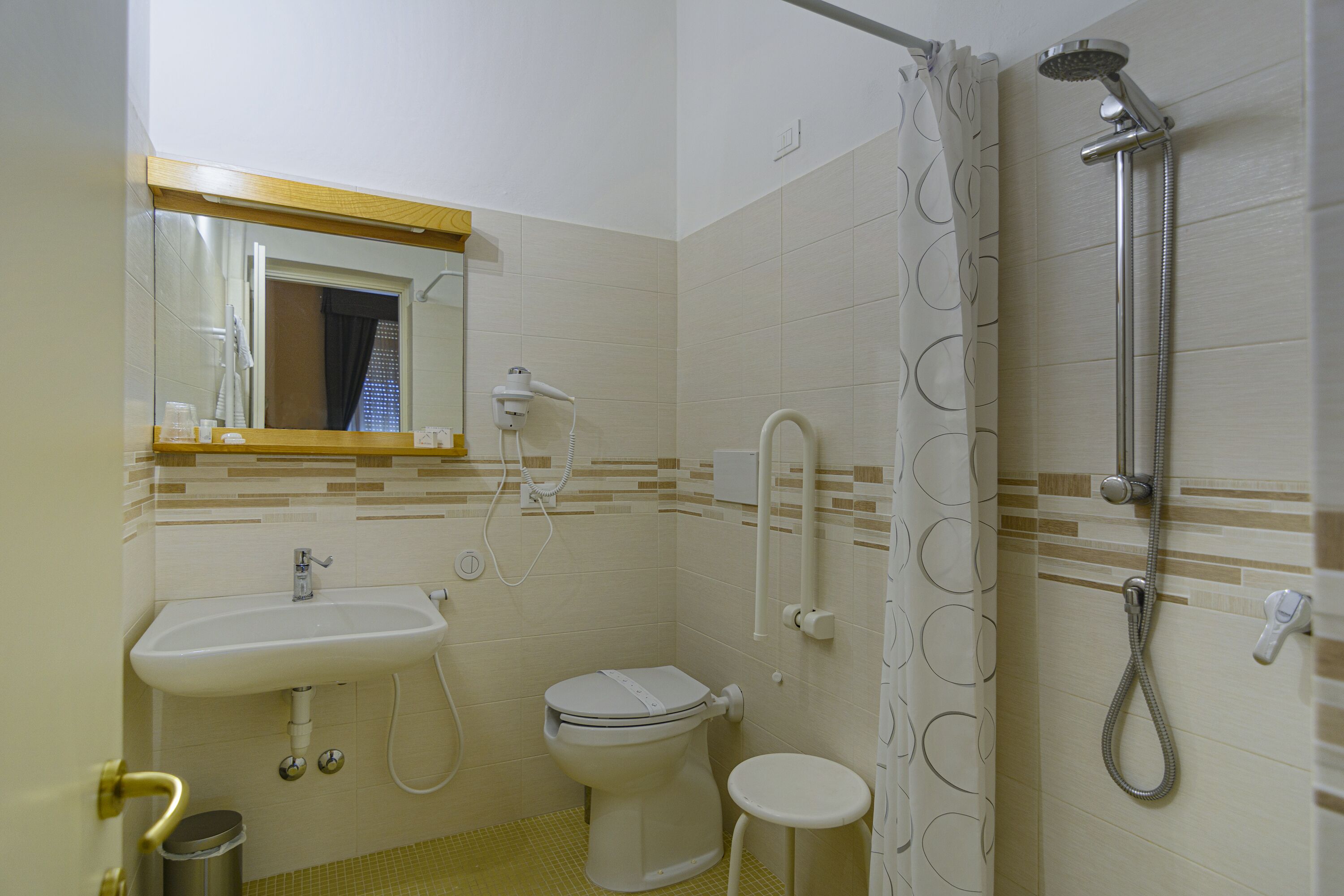 standard double room, accessible | bathroom | shower, free toiletries, hair dryer, bidet
