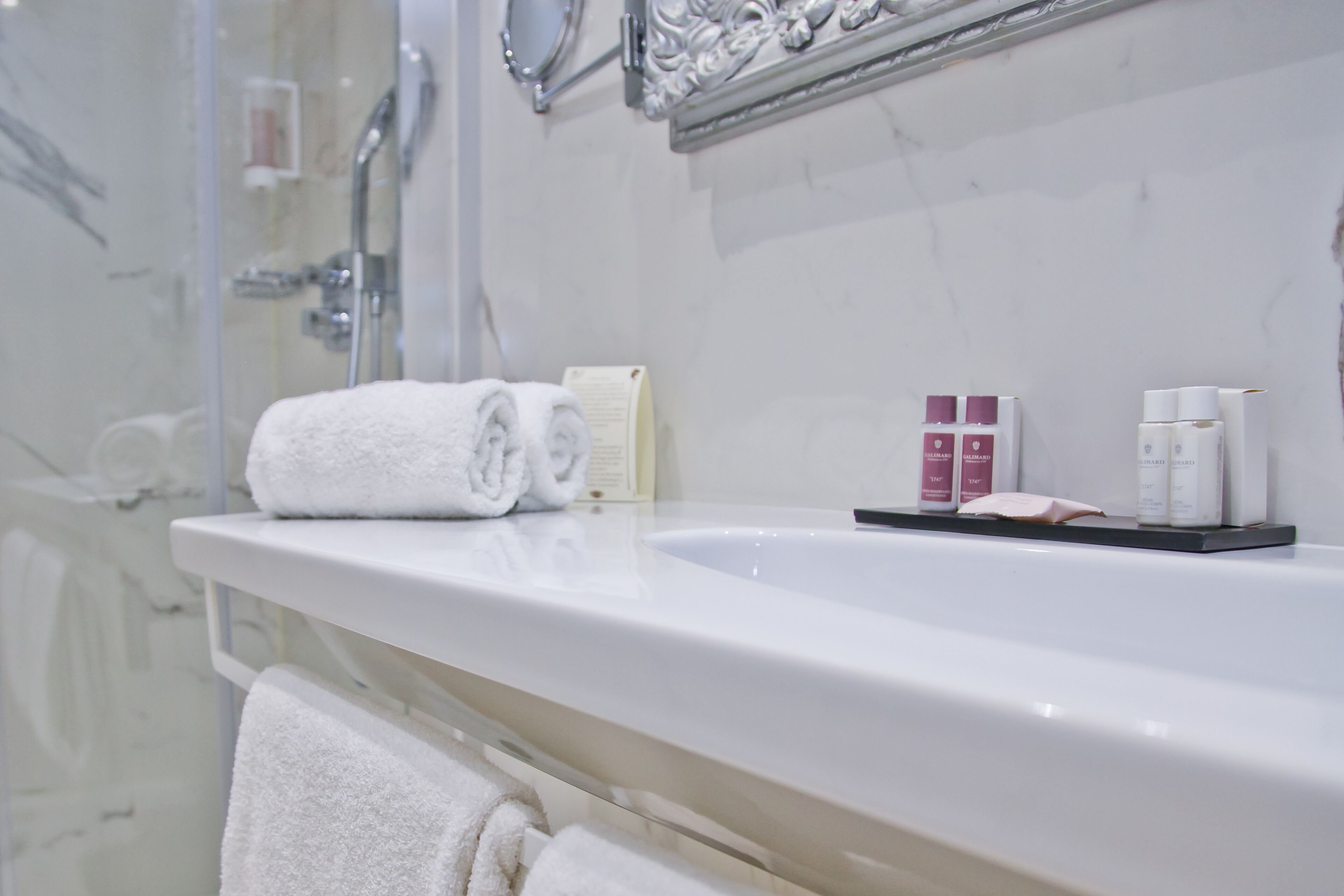 shower, rainfall showerhead, free toiletries, hair dryer