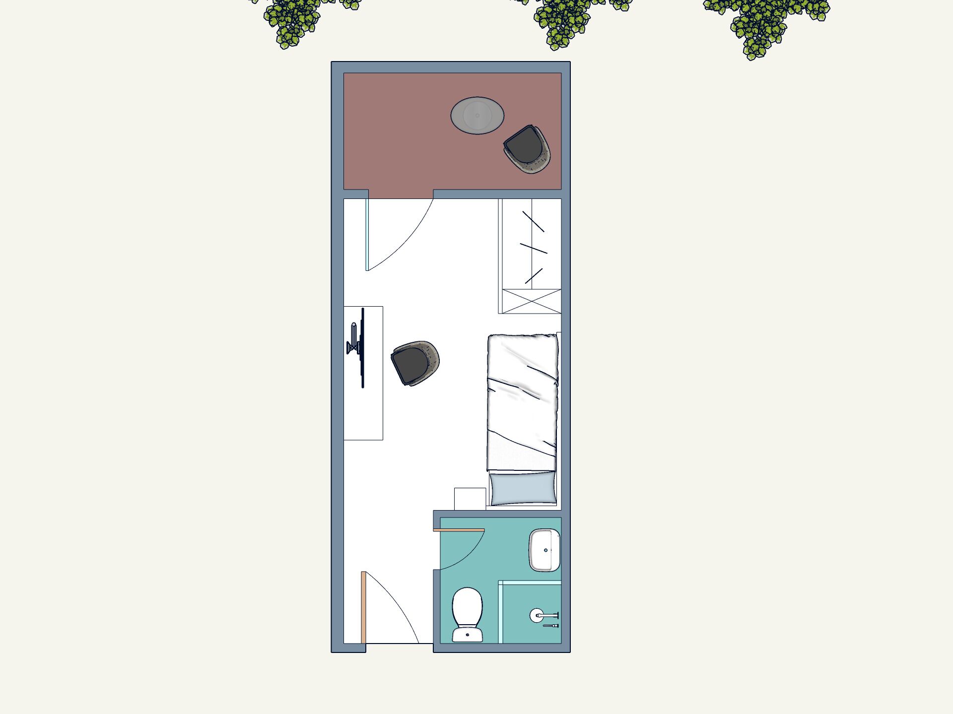 superior single room, garden view | 1 bedroom, pillow-top beds, in-room safe, blackout curtains