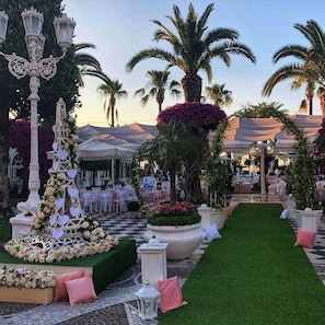 Outdoor wedding area