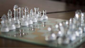 A chessboard with pieces.