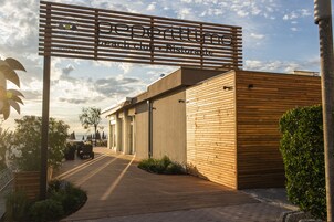 私家海滩、黑沙、小屋（收费）、滑水