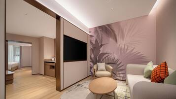 Deluxe-Suite, 1 King-Bett | Bügeleisen/Bügelbrett, kostenloses WLAN