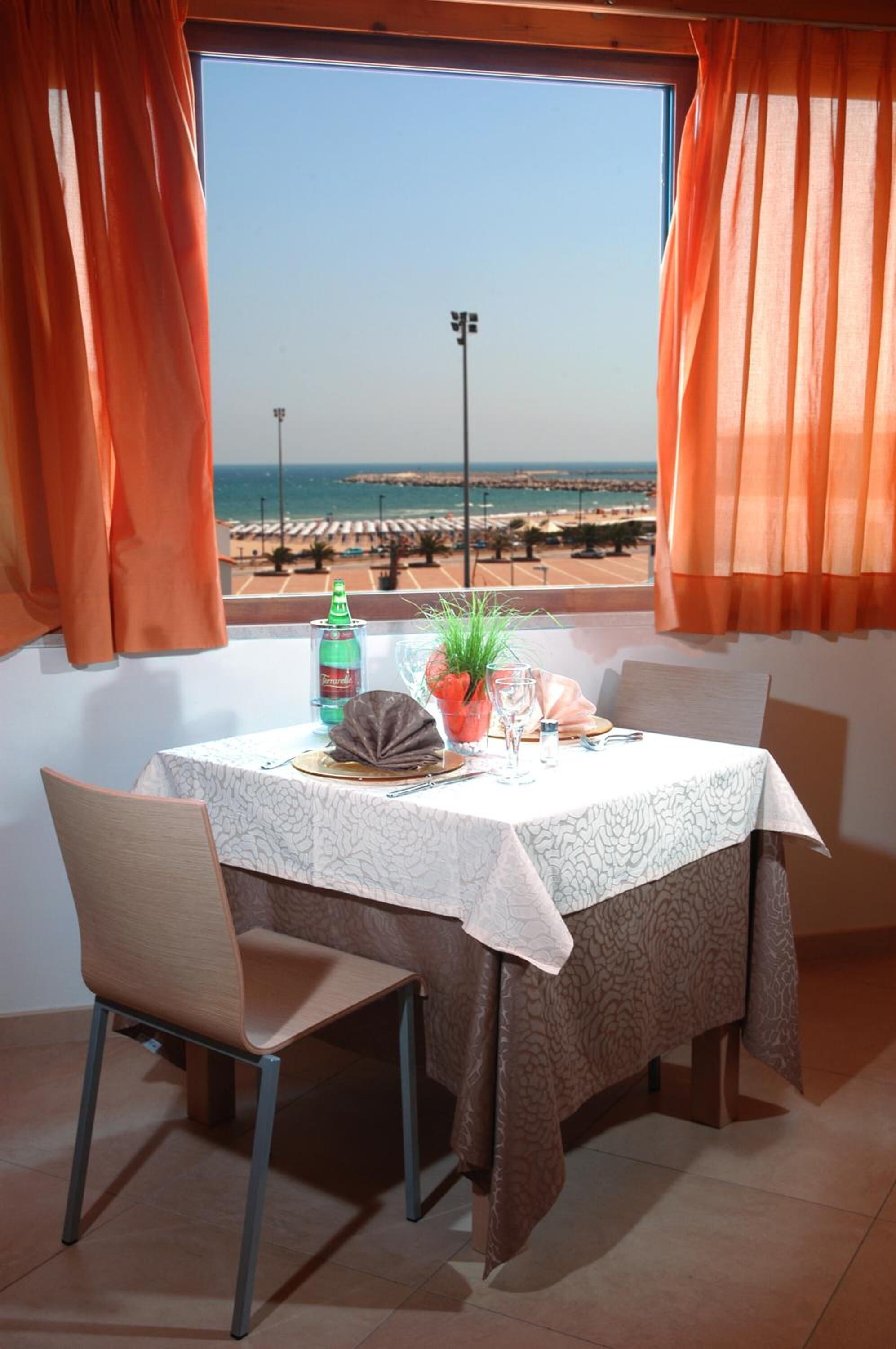 breakfast, lunch, dinner served; sea views