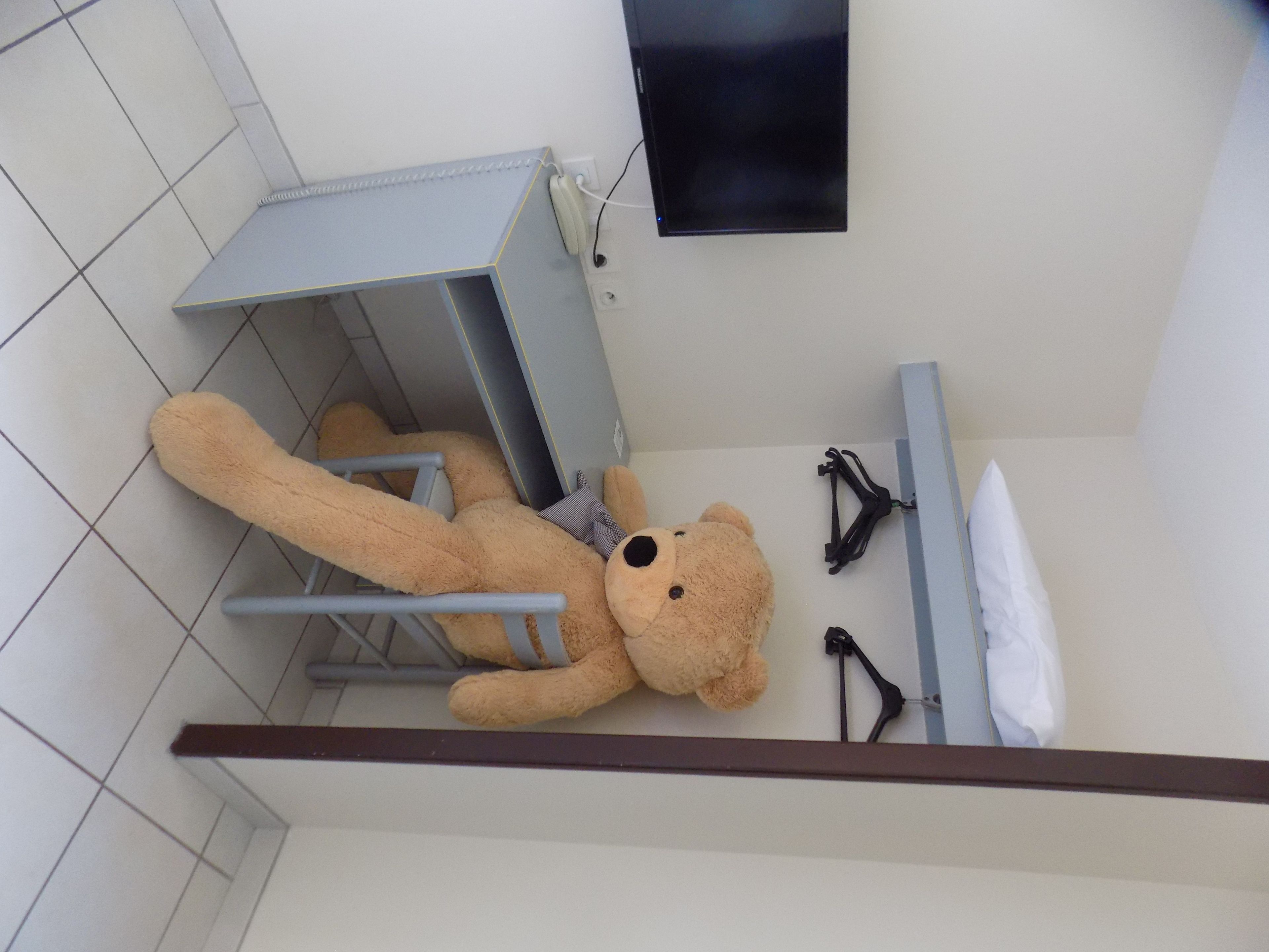 double room | memory-foam beds, desk, soundproofing, iron/ironing board