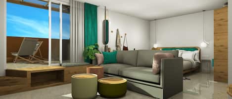 Suite Junior, vista mare | Wi-Fi gratuito, lenzuola