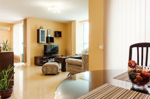 Televisión LCD, chimenea