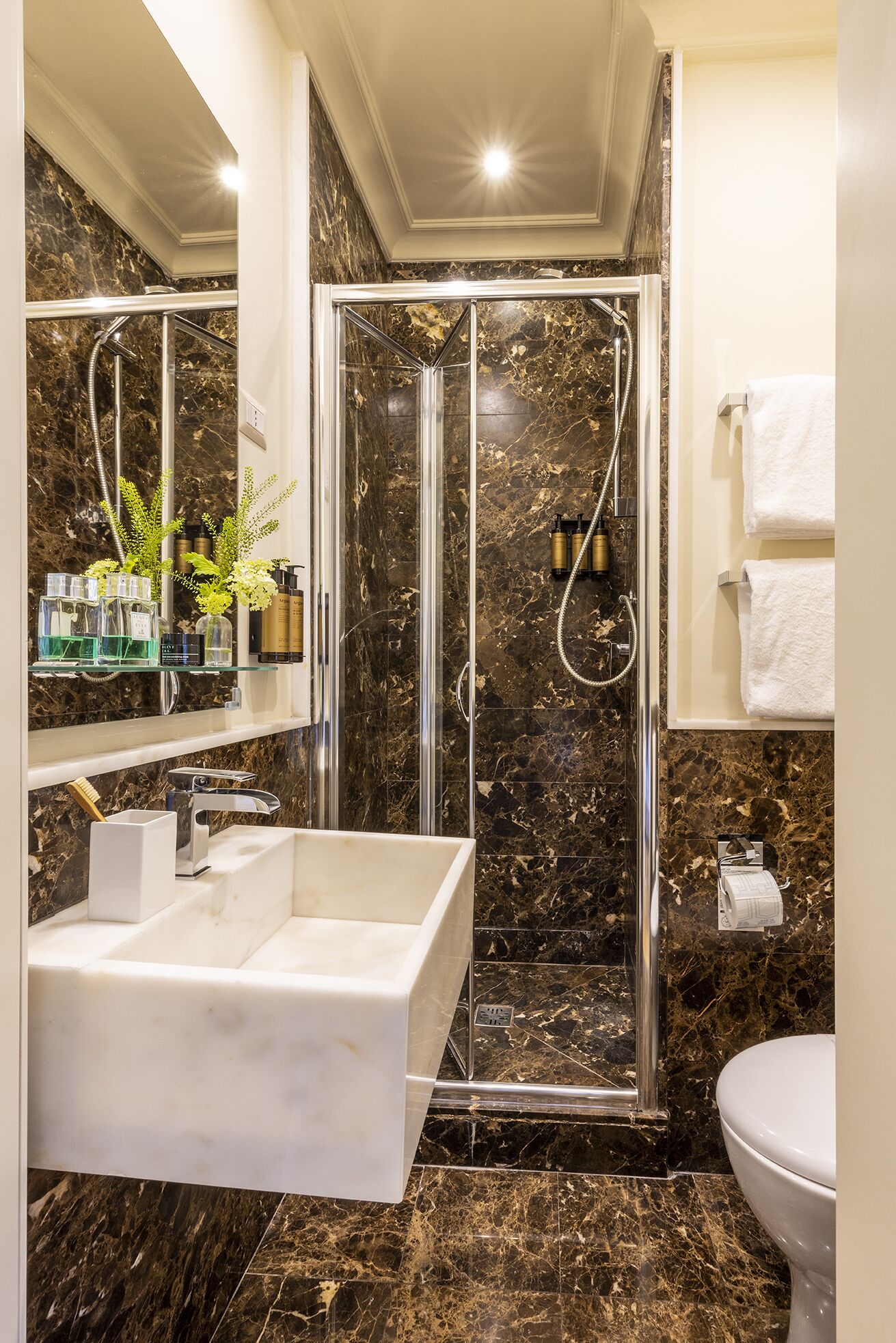 shower, free toiletries, hair dryer, bathrobes