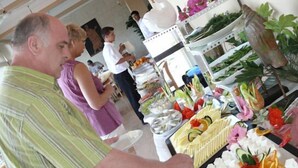 A buffet with various food items and decorations. - Hera Hotel Kas (Kaş)