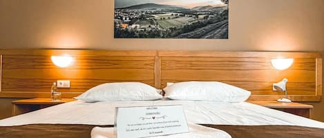 Hypo-allergenic bedding, in-room safe, desk, laptop workspace