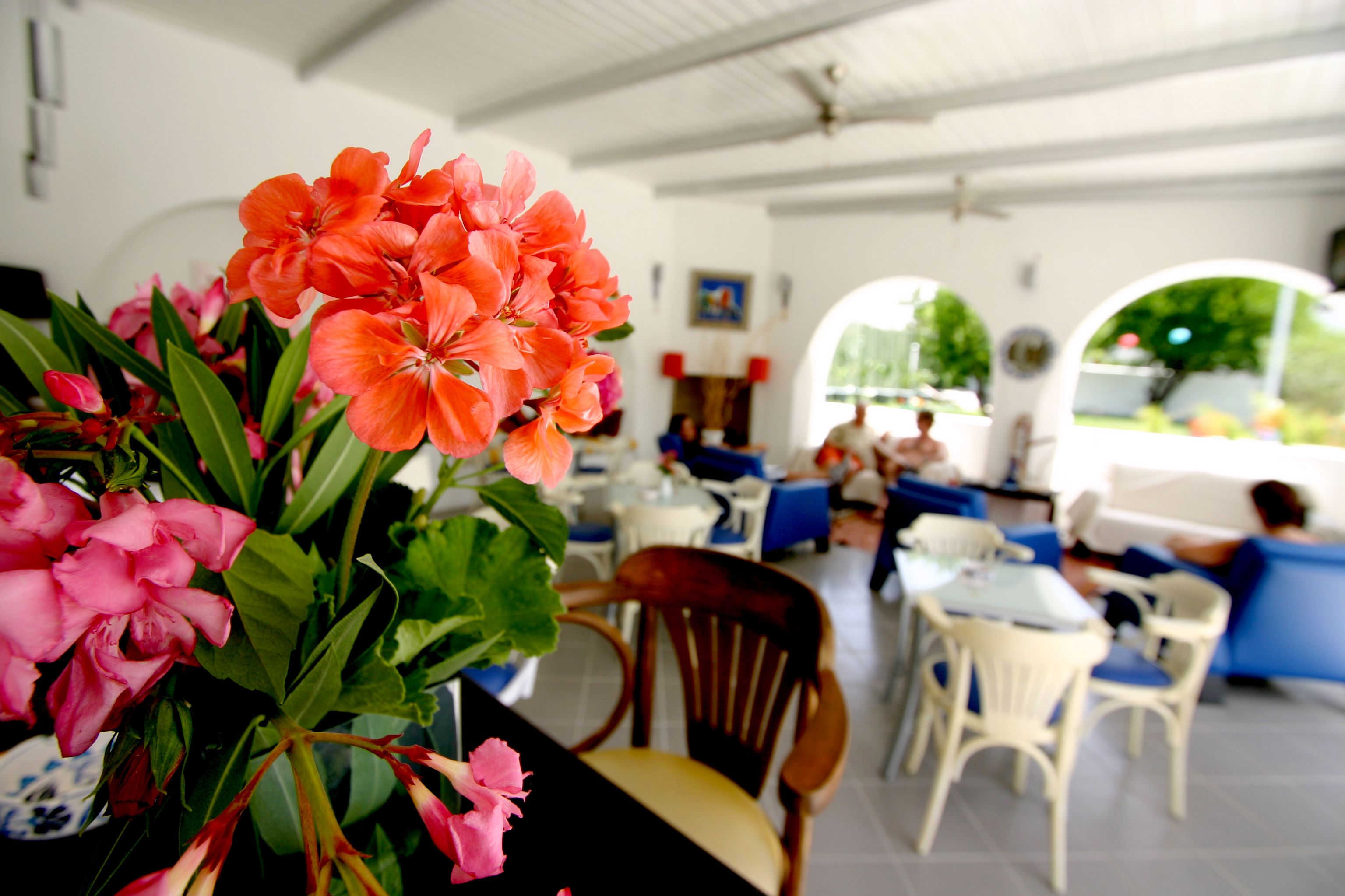 breakfast, lunch, dinner served; mediterranean cuisine, pool views