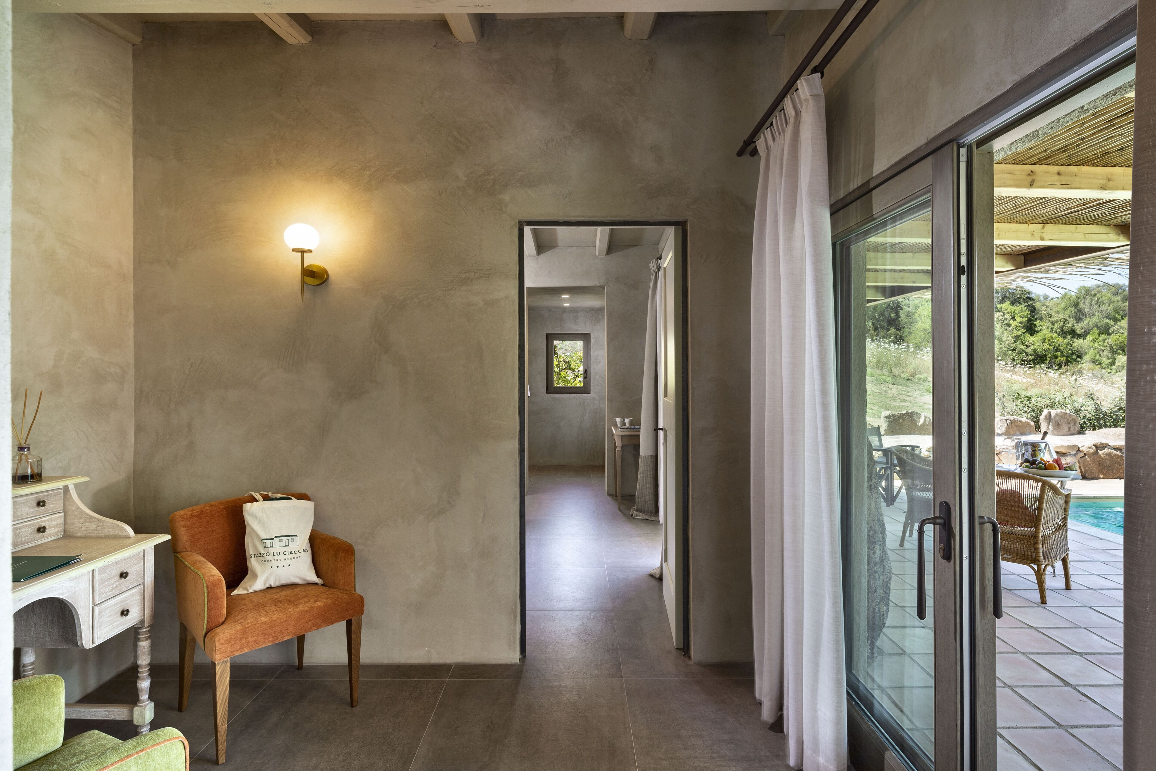 exclusive suite, private pool | living area