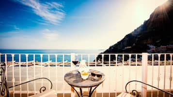 Classic Double Room, 1 Bedroom, Terrace, Sea View | 1 bedroom, premium bedding, down comforters, pillowtop beds