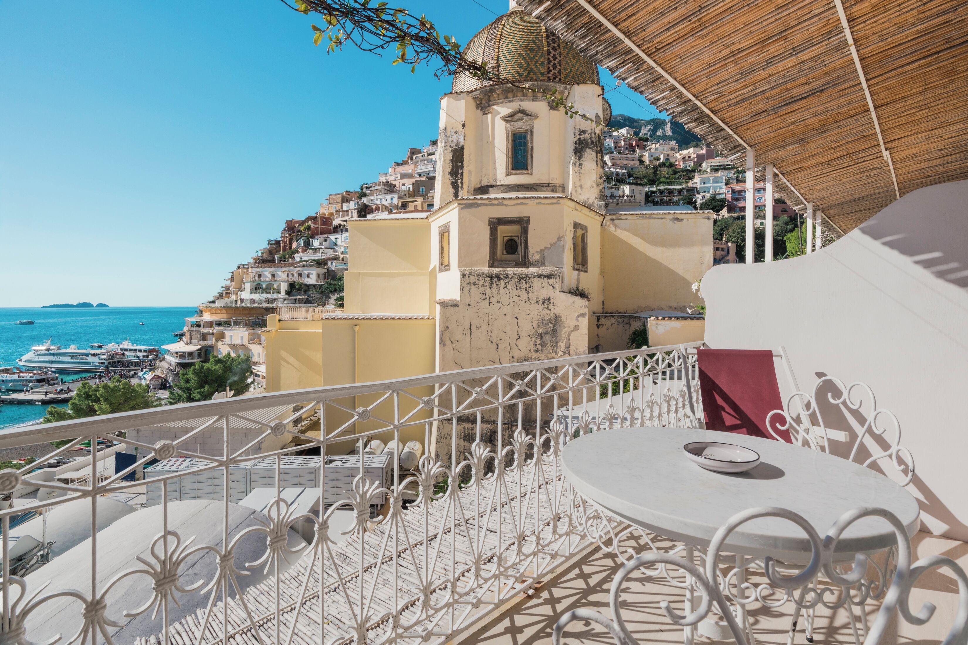 Doppelzimmer, Meerblick | Italienische Bettbezüge von Frette, Zimmersafe, Schreibtisch