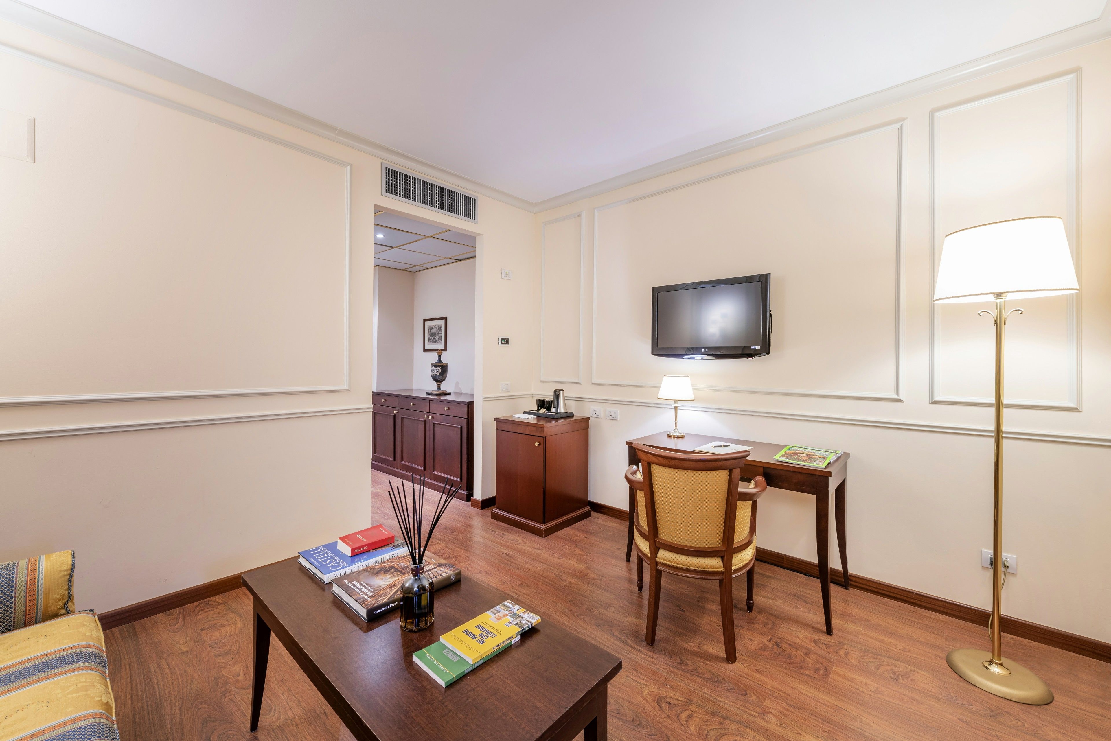 32-inch flat-screen tv with satellite channels, tv