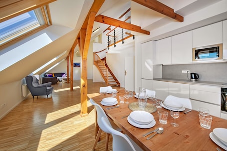 Exclusive Penthouse, 2 Bedrooms, Terrace | Private kitchen. DownTown Suites Kodanská