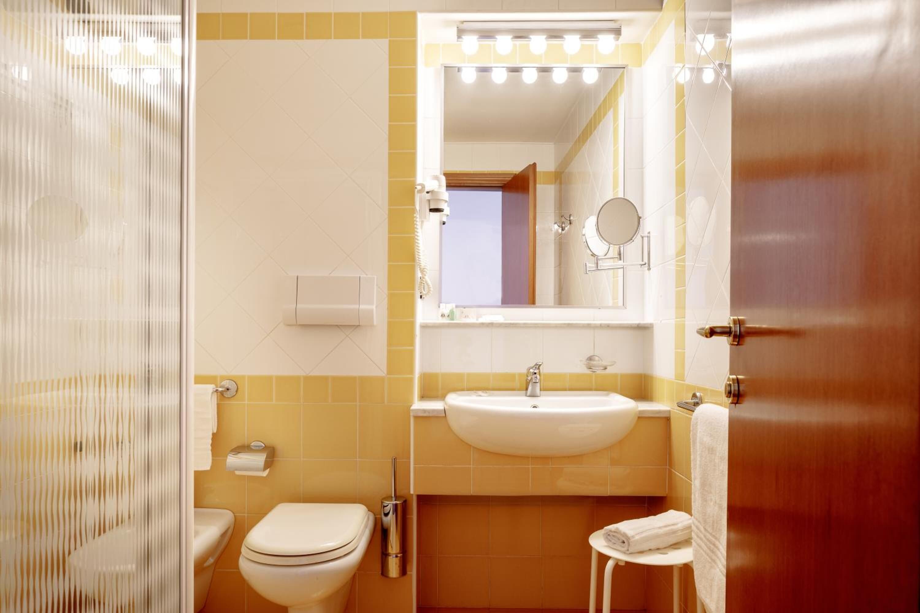 shower, free toiletries, hair dryer, bidet