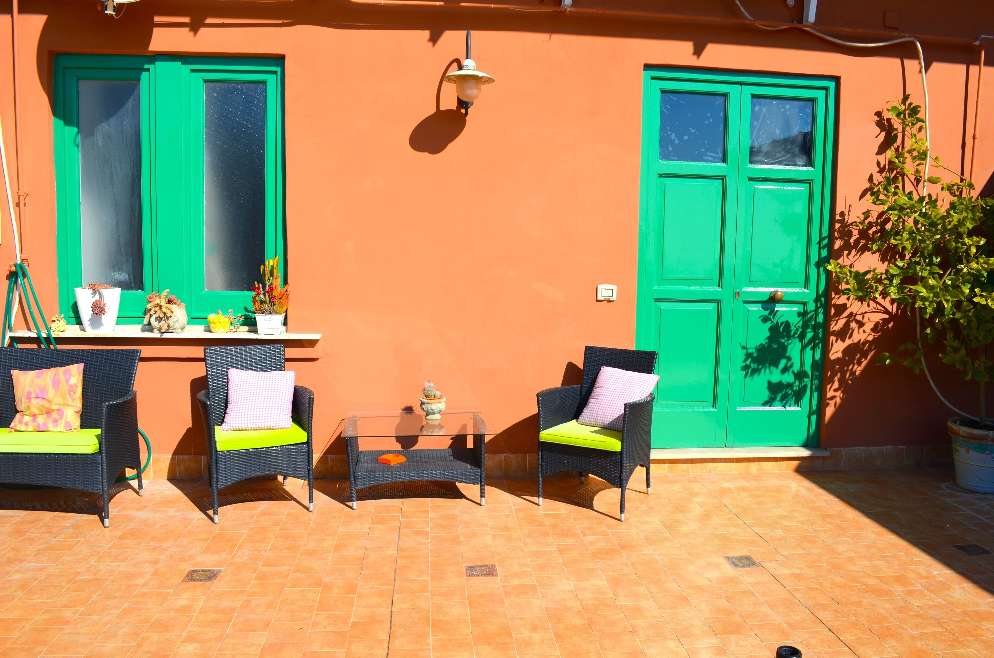 Blick von der Unterkunft