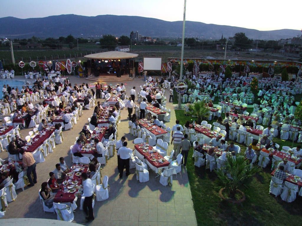 Outdoor banquet area