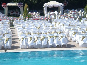 Outdoor wedding area