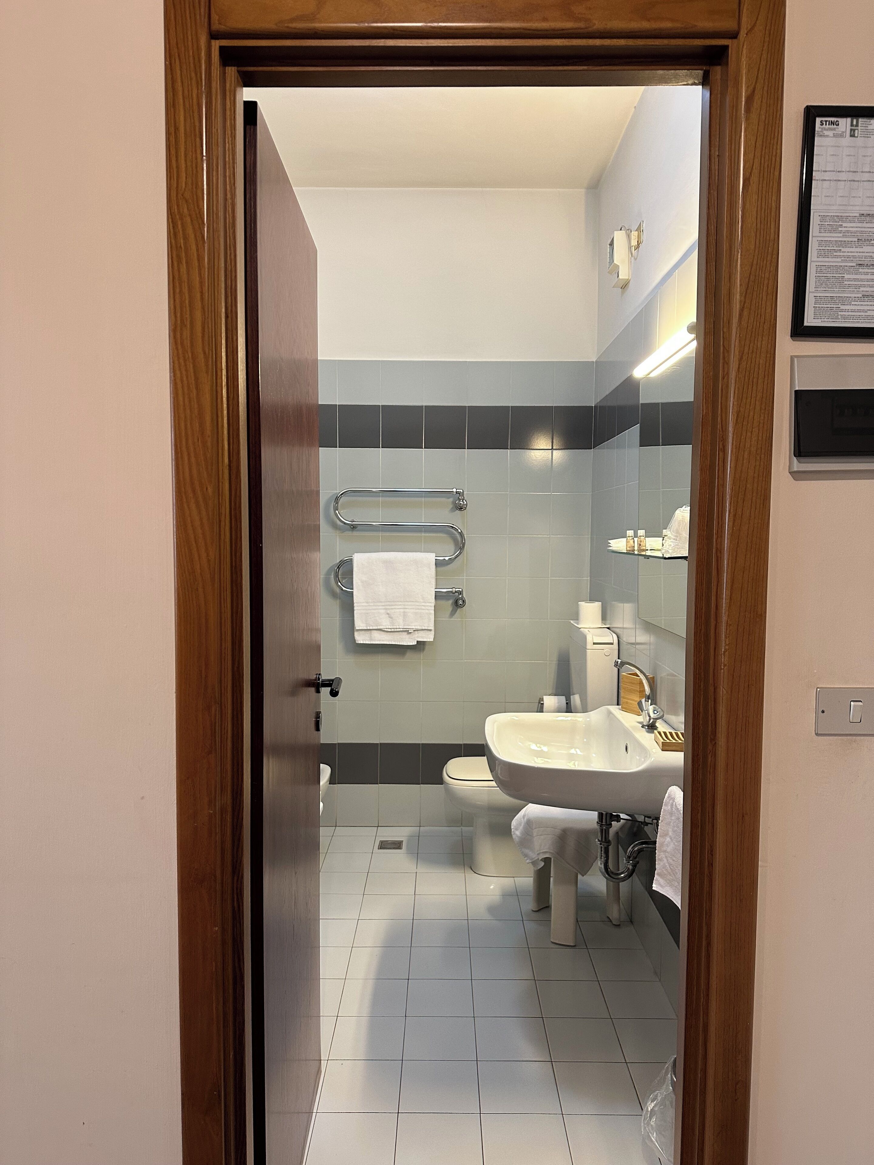 rainfall showerhead, free toiletries, hair dryer, bidet