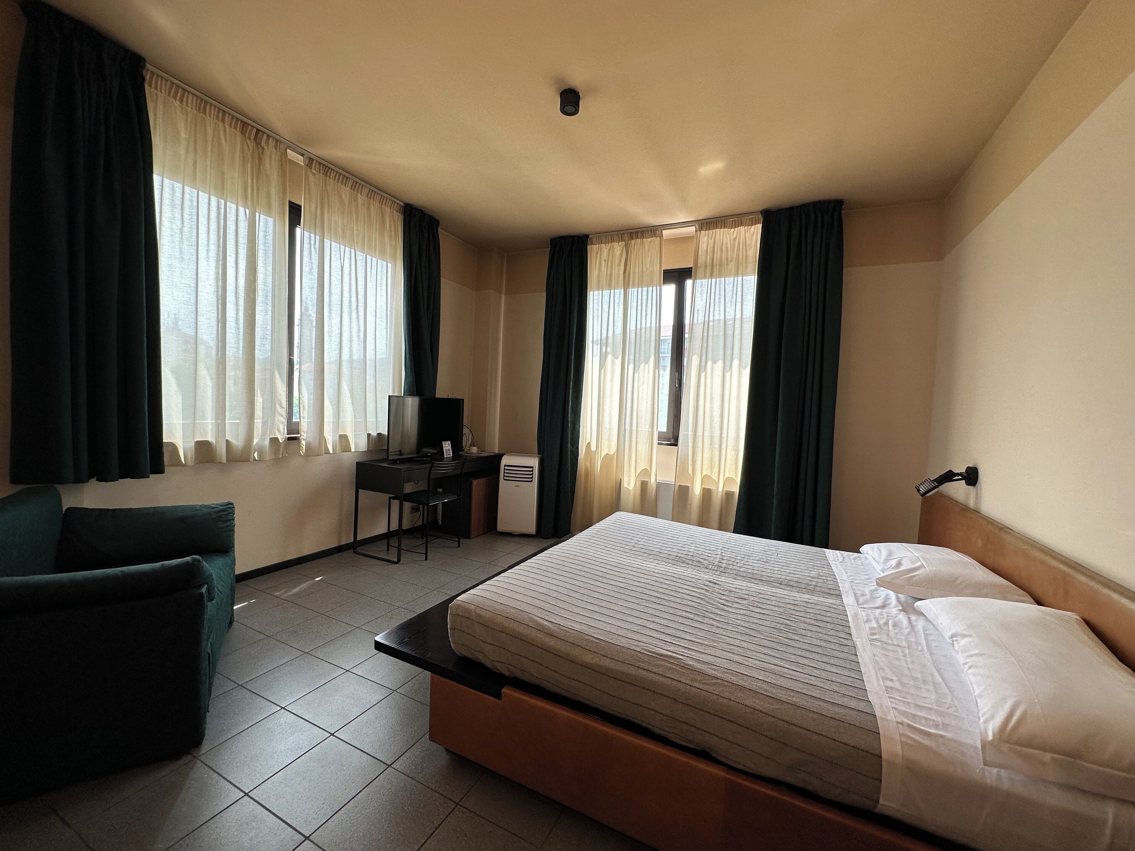 individually decorated, individually furnished, desk, blackout curtains