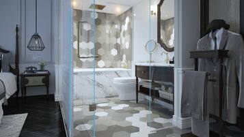 Honeymoon Suite, Balcony | Bathroom shower