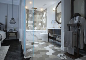 Honeymoon Suite, Balcony | Bathroom shower - Hanoi Graceful Hotel (Hanoi)