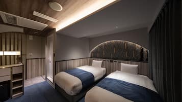 Premium bedding, memory foam beds, in-room safe, desk