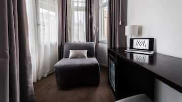 Down duvets, minibar, in-room safe, desk