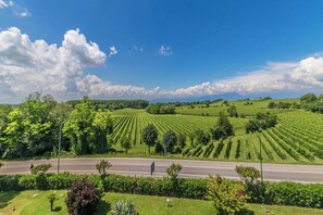 Vue sur la campagne depuis l’hébergement