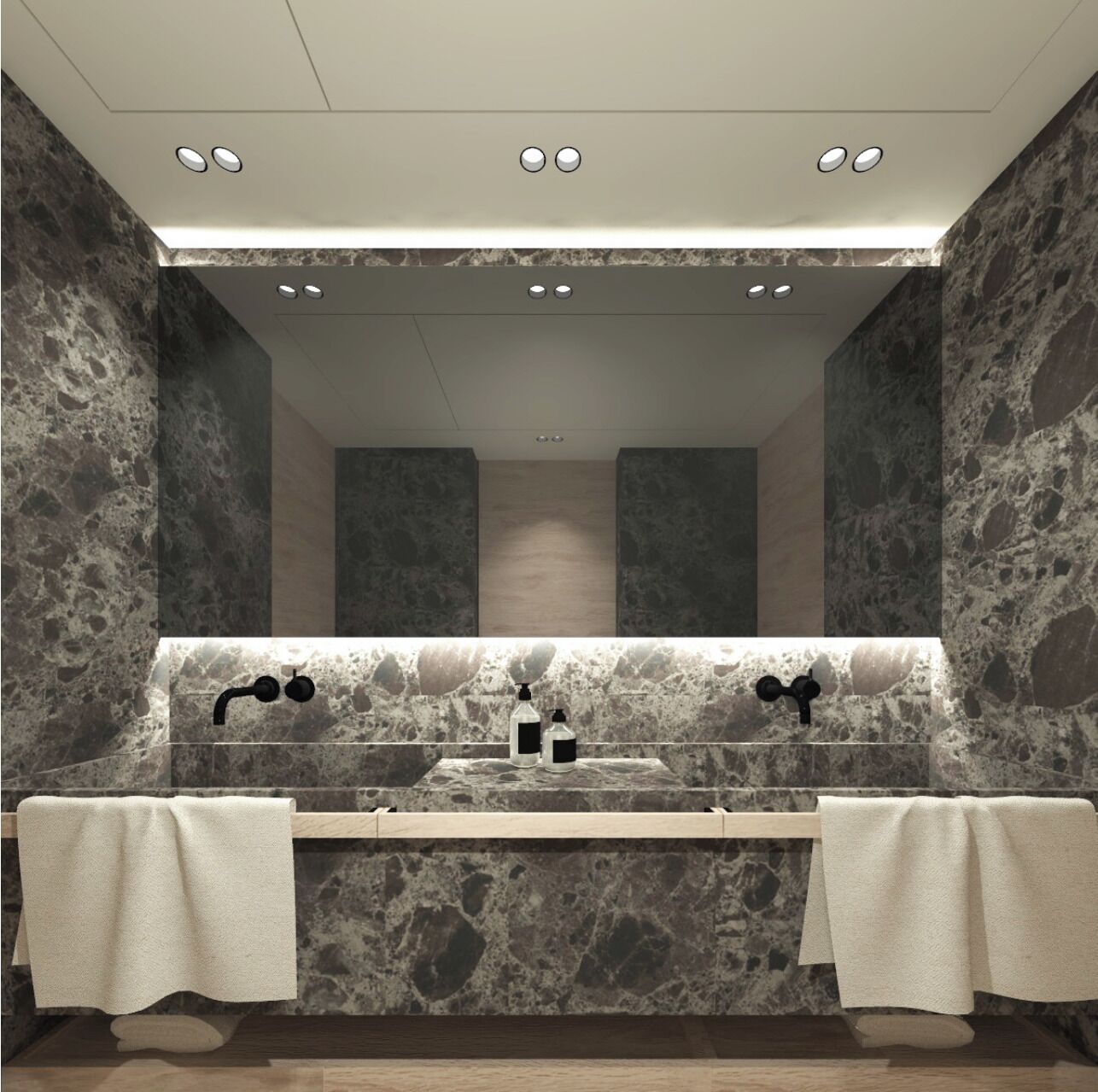 luxury suite (tramonto) | bathroom | shower, rainfall showerhead, hair dryer, bidet
