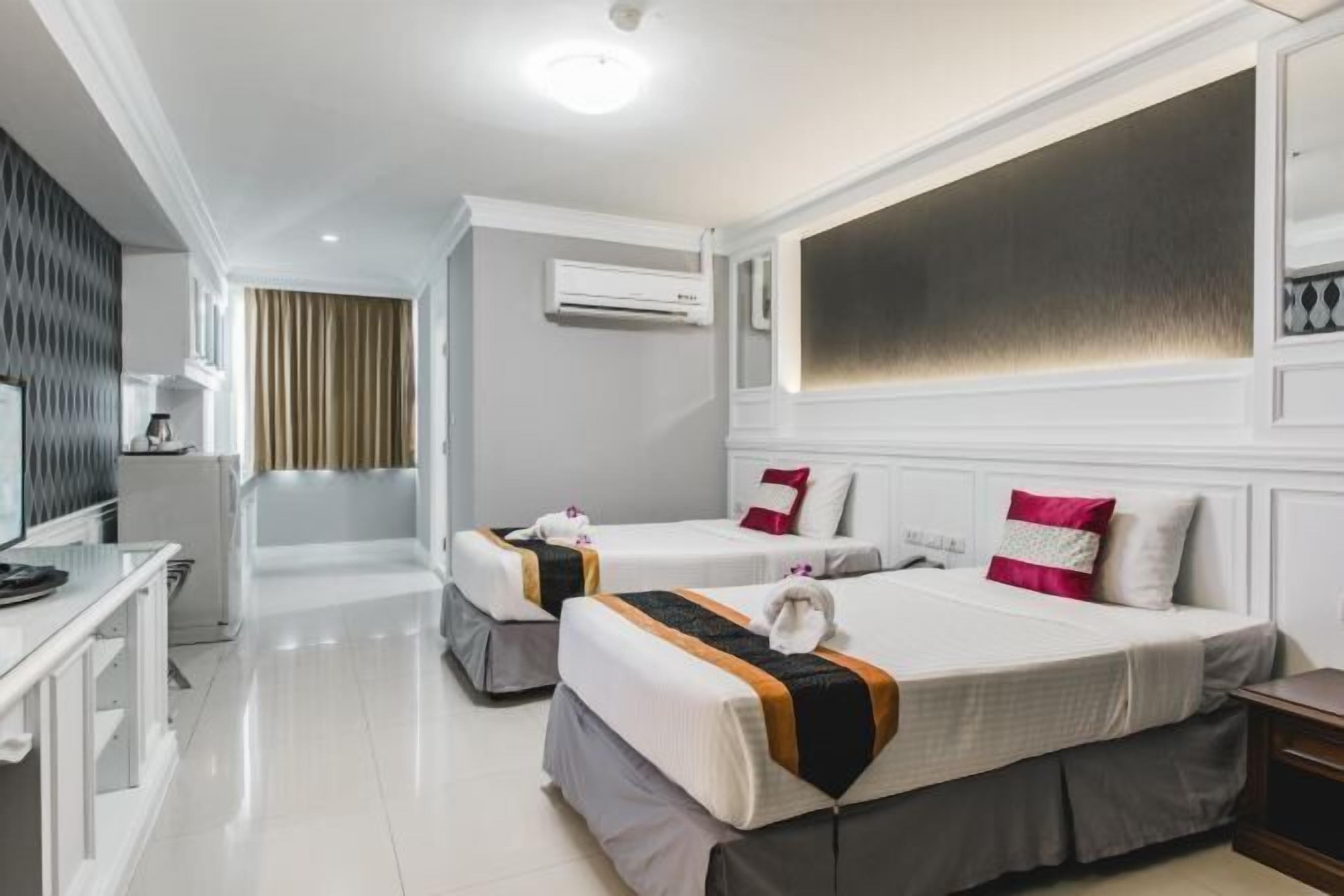 Ljudisolering, extrasängar, gratis wi-fi och sängkläder