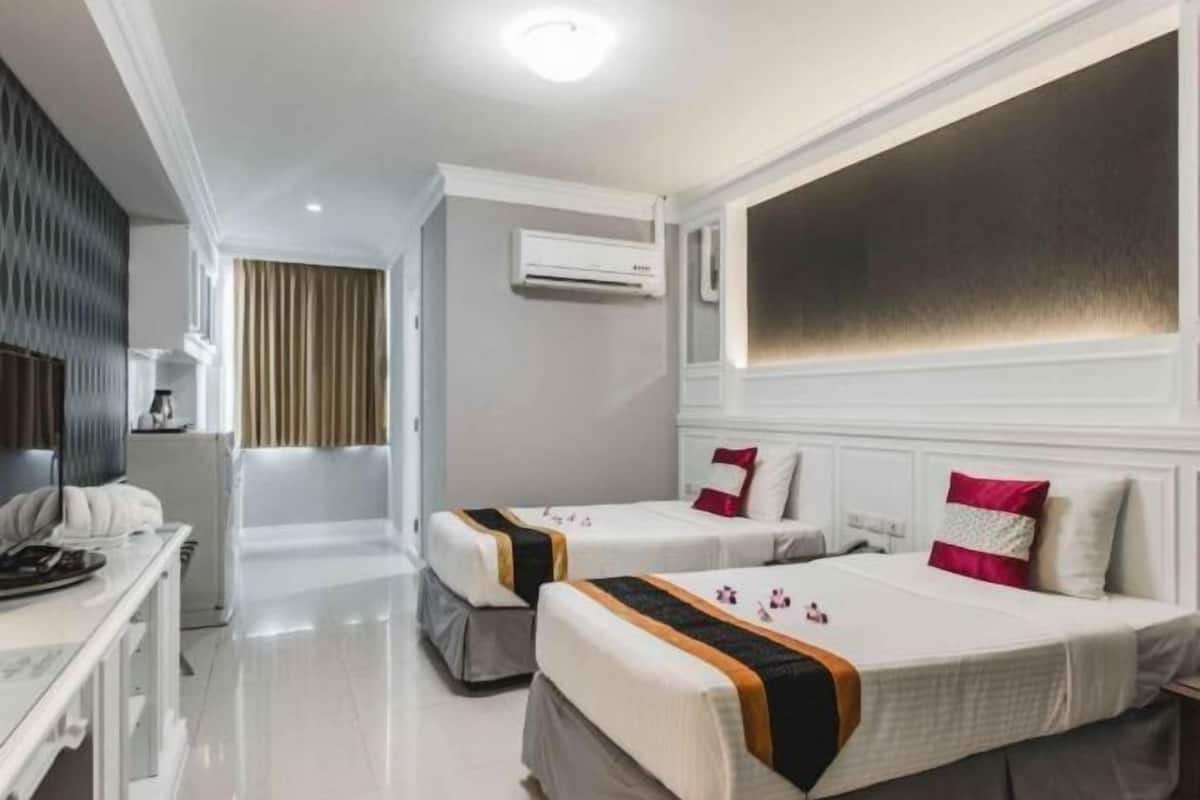 Ljudisolering, extrasängar, gratis wi-fi och sängkläder