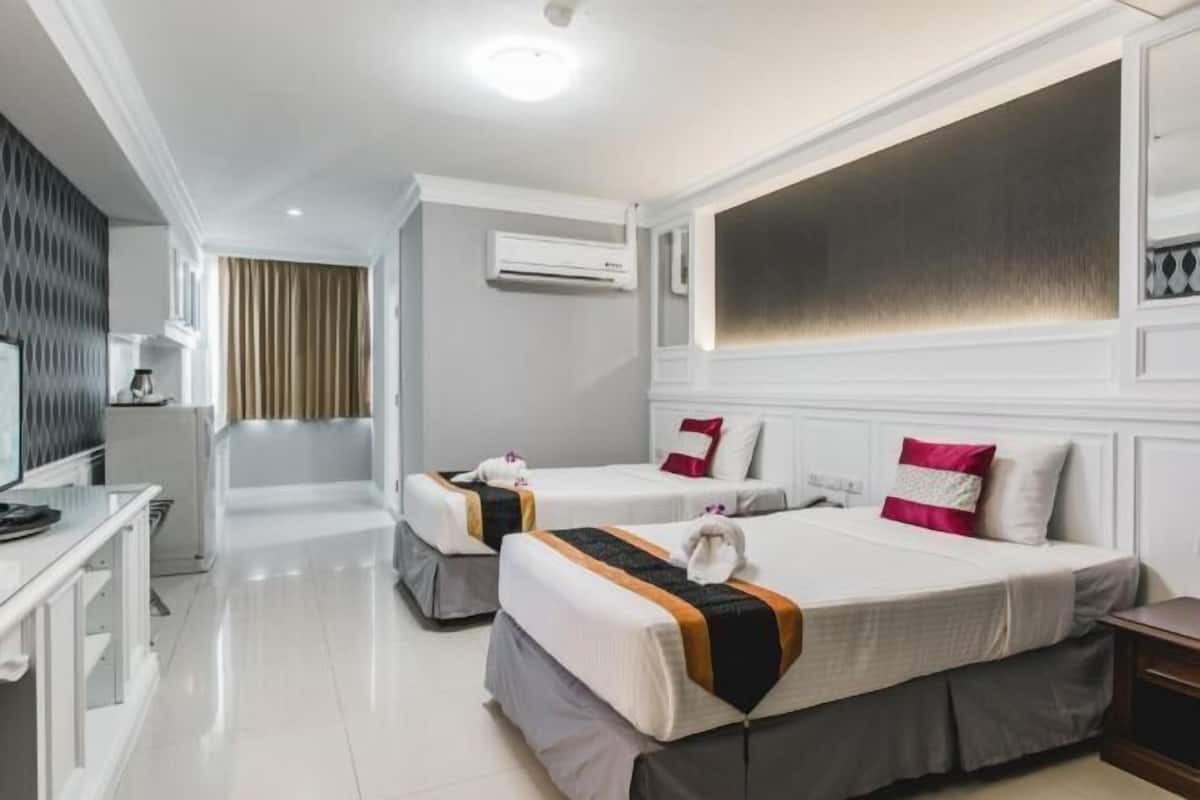 Ljudisolering, extrasängar, gratis wi-fi och sängkläder