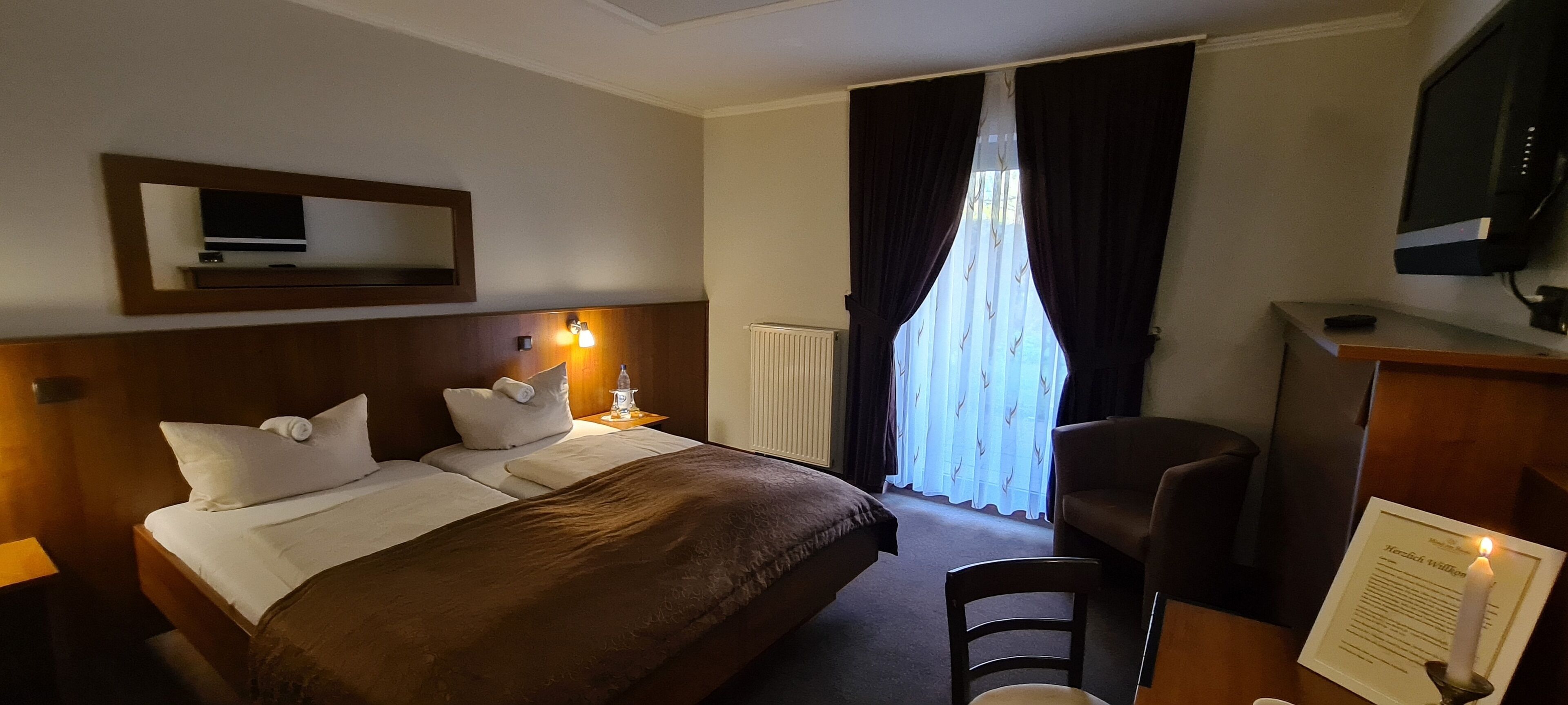 Individually furnished, desk, rollaway beds