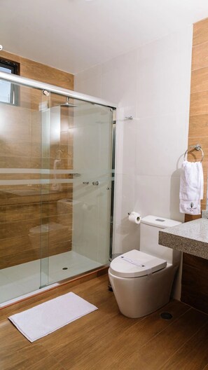 Ducha, artículos de tocador gratuitos, secador de pelo, toallas