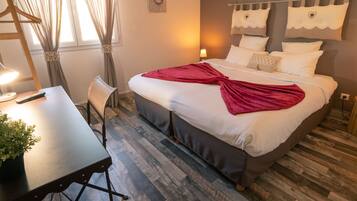 Comfort Double Room | Premium bedding, desk, laptop workspace, soundproofing
