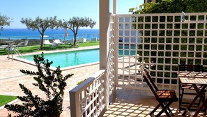 Basic Double Room, Sea View, Ground Floor | Terrace/patio