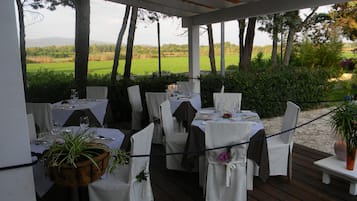 Lunch, dinner served; Mediterranean cuisine, al fresco dining