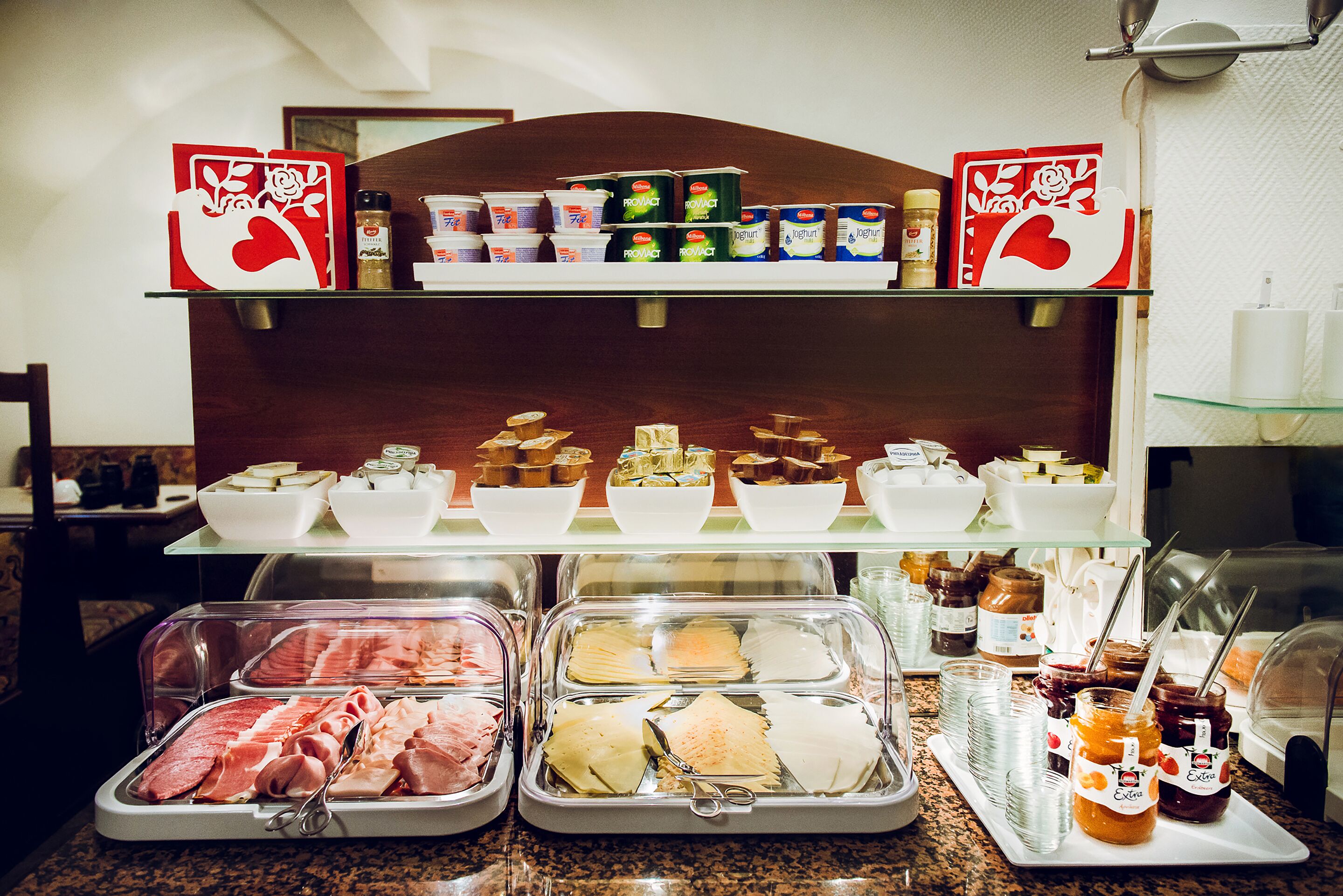 daily self-service breakfast (eur 15 per person)
