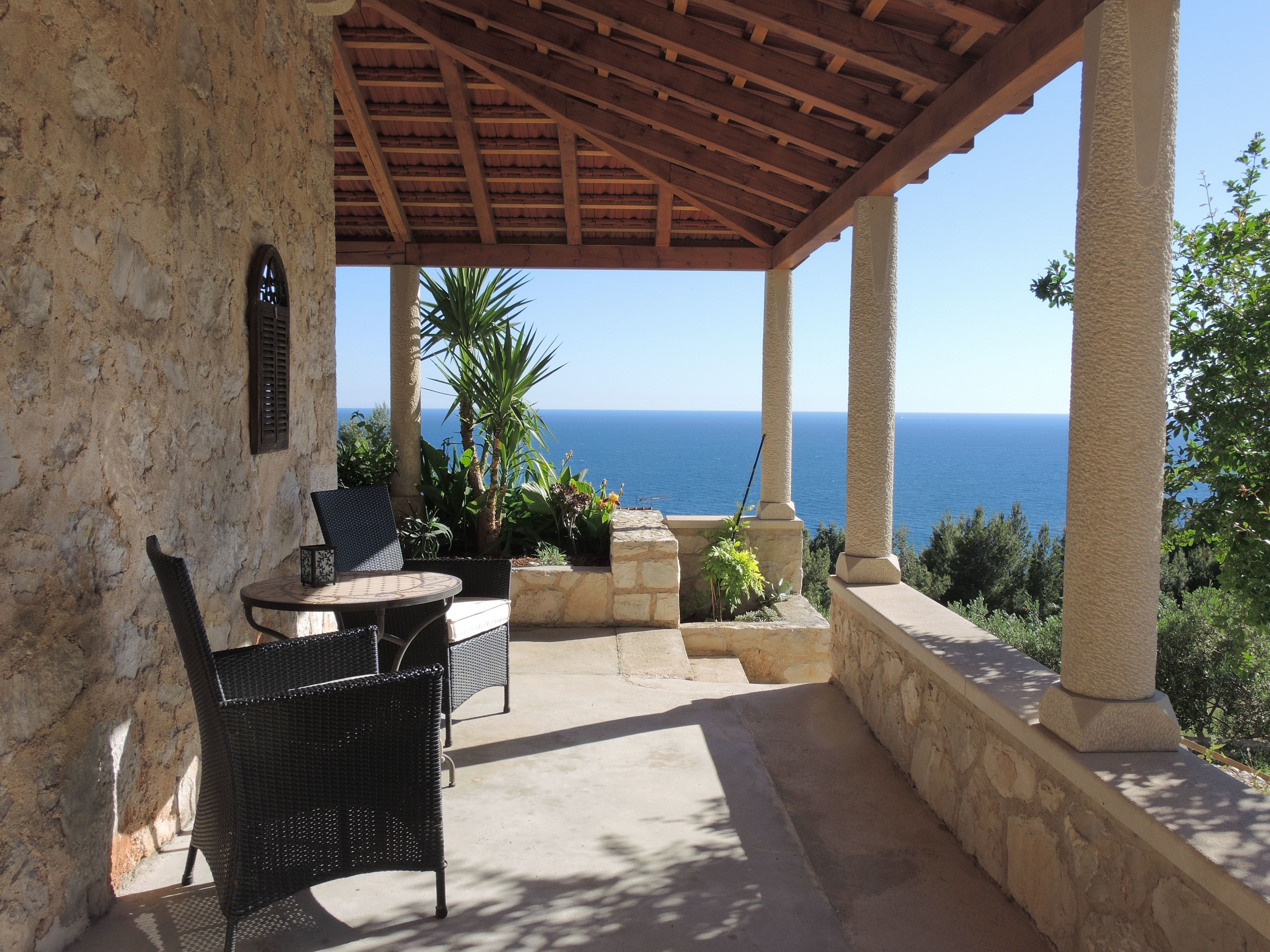 Standard Apartment, 1 Bedroom, Private Pool, Sea View | Terrace/patio